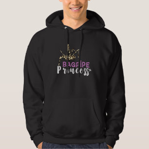 Bagpipe Princess Leopard  Bagpipe Scottish Bagpipe Hoodie
