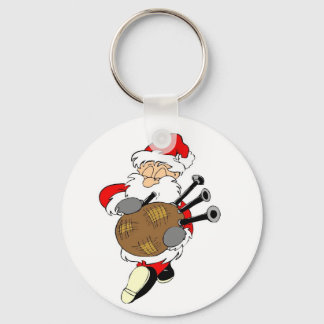 Bagpipe Santa Key Ring