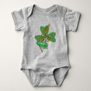 Bagpipe Shamrock Baby Bodysuit