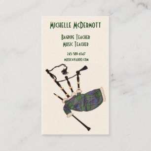 Bagpipe Teacher Business Card