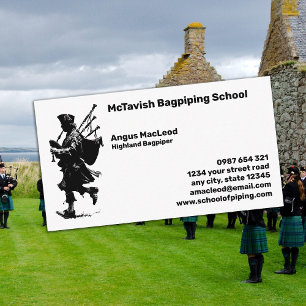 Bagpiper & Bagpiper School Business Card