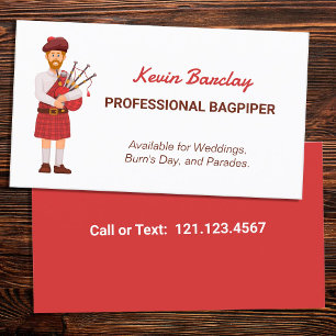 Bagpiper Business Card