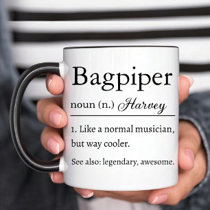 Bagpiper Definition Funny Mug