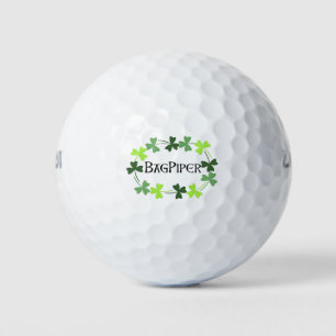 Bagpiper Shamrock Oval Golf Balls