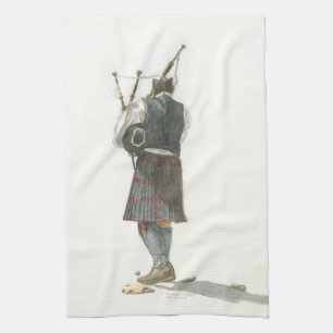Bagpiper Tea Towel