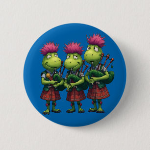 Bagpipers for Burns Supper Scottish 6 Cm Round Badge