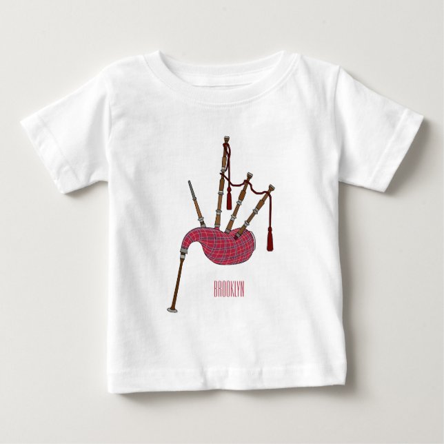Bagpipes cartoon illustration  baby T-Shirt (Front)