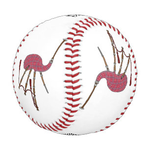 Bagpipes cartoon illustration baseball