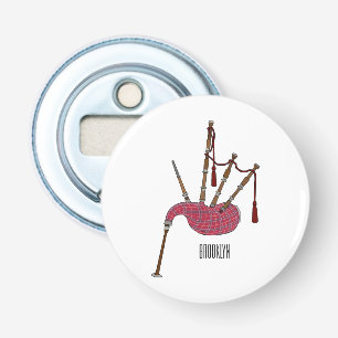 Bagpipes cartoon illustration  bottle opener