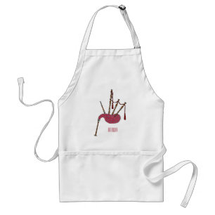 Bagpipes cartoon illustration  standard apron