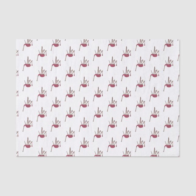 Bagpipes cartoon illustration  tissue paper (Front)