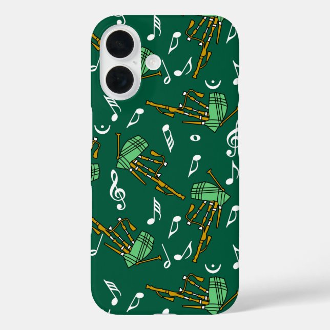 Bagpipes Music Note Pattern Case-Mate iPhone Case (Back)