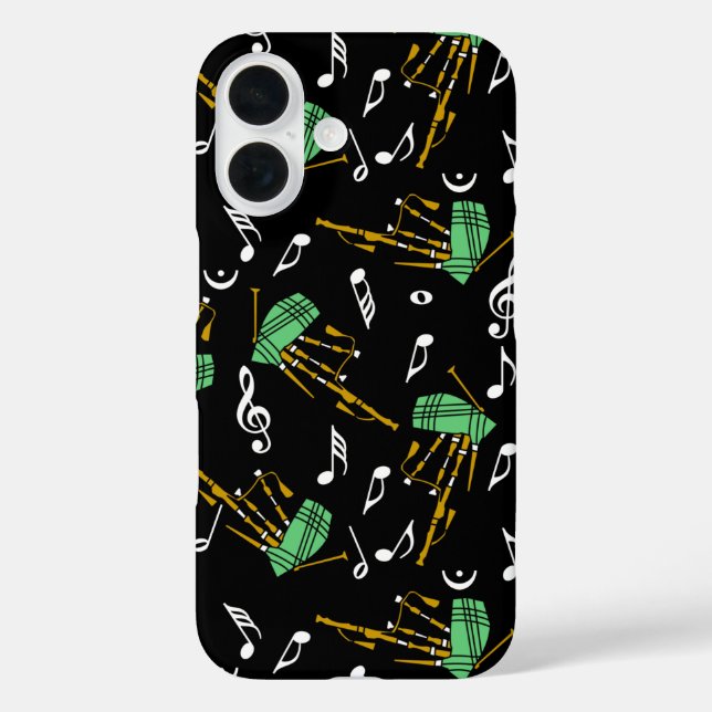 Bagpipes Music Note Pattern Case-Mate iPhone Case (Back)