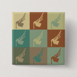Bagpipes Pop Art 15 Cm Square Badge