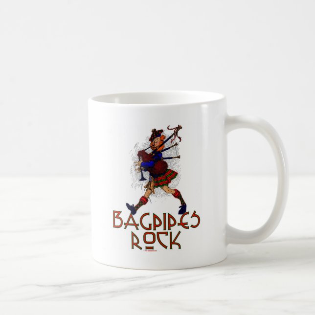 Bagpipes Rock! Coffee Mug (Right)