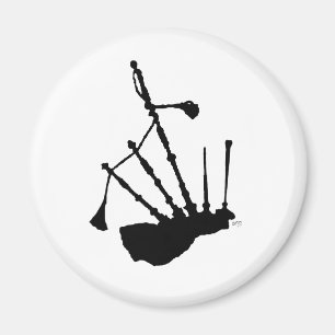 Bagpipes Silhouette Magnet