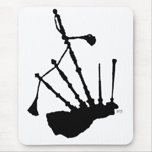 Bagpipes Silhouette Mouse Pad