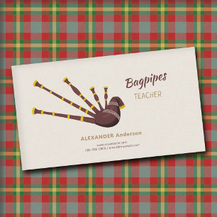 Bagpipes Teacher Business Card