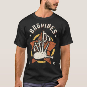 Bagpipes Vintage Retro Classic Music T-Shirt