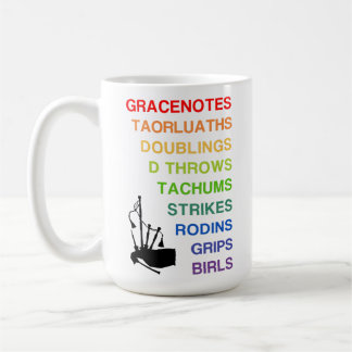 Bagpiping Embellishments 15 oz. mug for bagpipers
