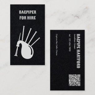 Bagpiping QR Code Business Card