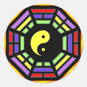 Bagua Yin Yang Gifts Classic Round Sticker