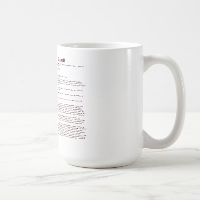 Bagwell (meaning) coffee mug (Right)