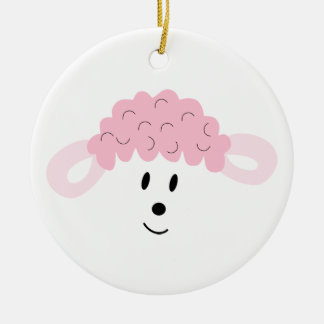 BAH! BAH! Lamb Face Ceramic Tree Decoration