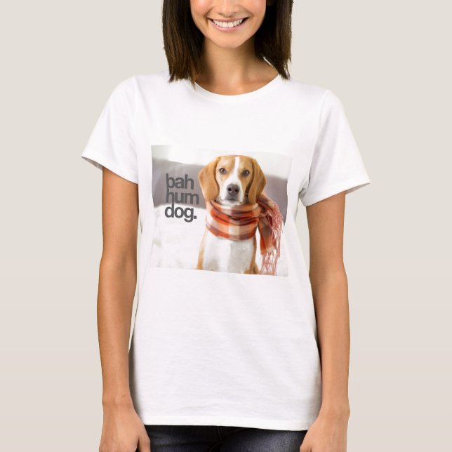 "Bah Hum Dog" Beagle T-Shirt (Front)