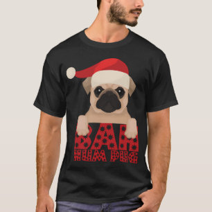 "Bah Hum Pug" Christmas with Santa Pug T-Shirt