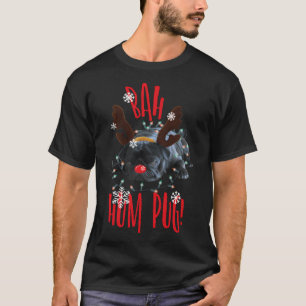Bah Hum Pug Long Sleeve Black Pug Christmas Shirt