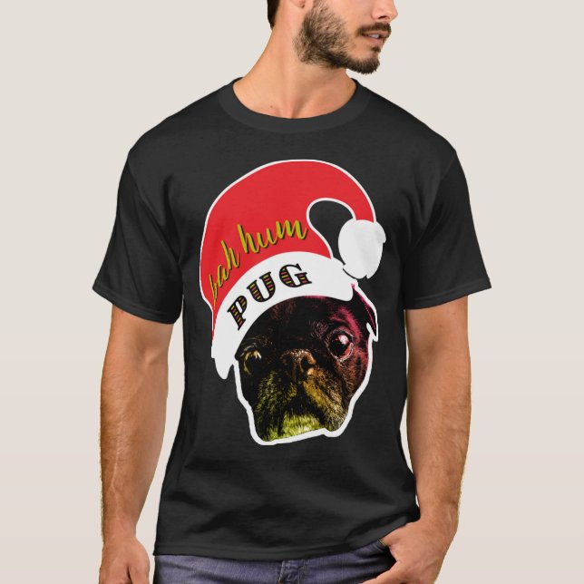 Bah Hum Pug Ugly Christmas Sweater (Front)