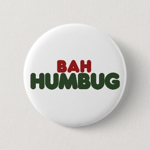Bah Humbug 6 Cm Round Badge