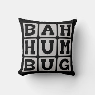 Bah Humbug, Anti-Christmas Sentiment Cushion