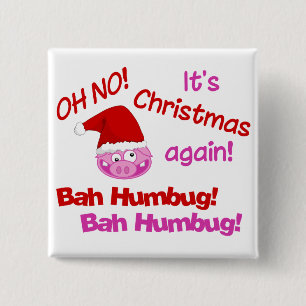 BAH HUMBUG button