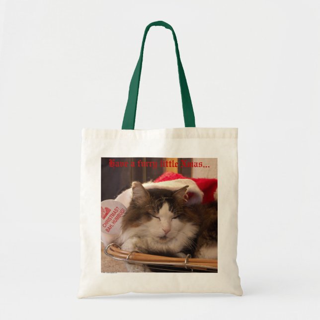 Bah Humbug Cat Tote Bag (Front)