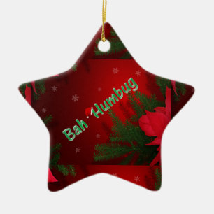 Bah Humbug Ceramic Tree Decoration