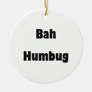 Bah Humbug Ceramic Tree Decoration