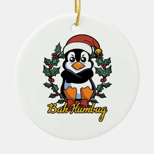 Bah Humbug Ceramic Tree Decoration (Front)