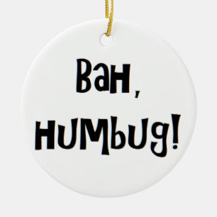 bah humbug ceramic tree decoration
