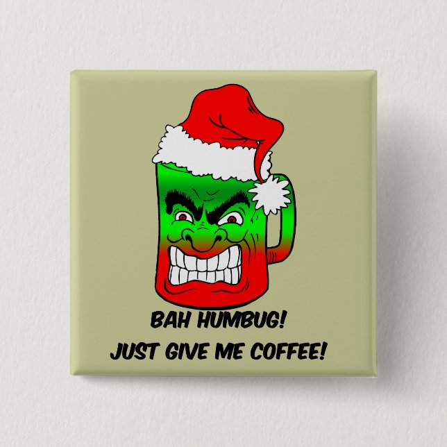 bah humbug Christmas 15 Cm Square Badge (Front)