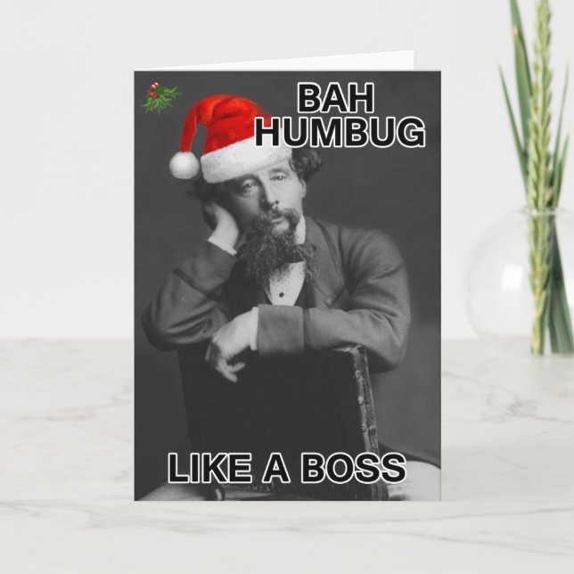 Bah Humbug Christmas Holiday Card (Front)