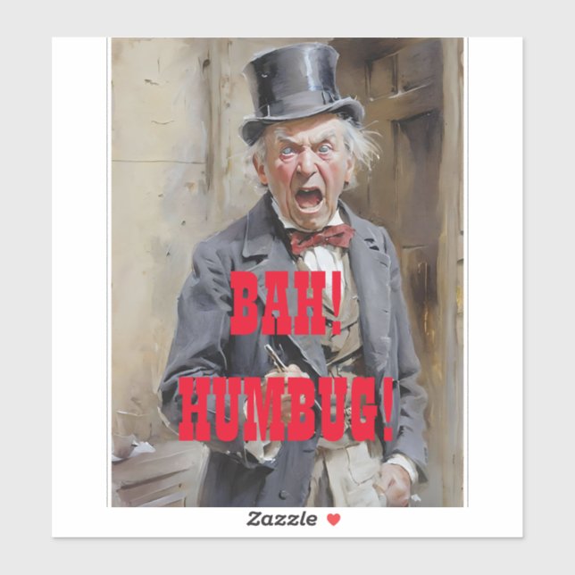 BAH HUMBUG DICKENS CHRISTMAS CAR (Sheet)