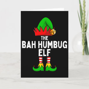 Bah Humbug Elf Matching Family Christmas  Card