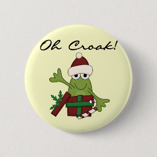 Bah Humbug Frog Christmas Tshirts and Gifts 6 Cm Round Badge