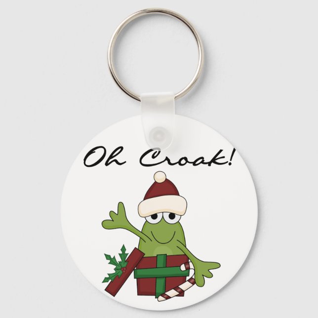 Bah Humbug Frog Christmas Tshirts and Gifts Key Ring (Front)