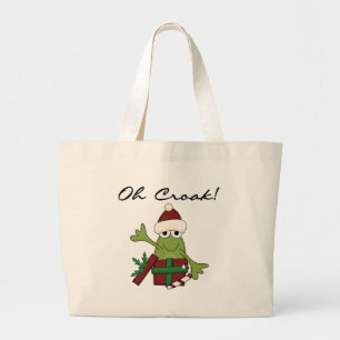 Bah Humbug Frog Christmas Tshirts and Gifts Large Tote Bag