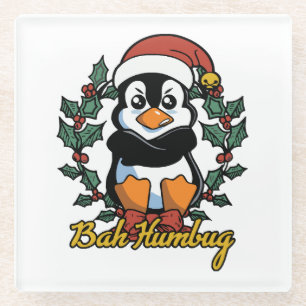 Bah Humbug Glass Coaster