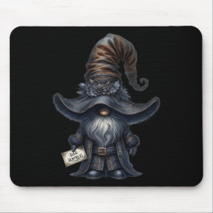 Bah Humbug Gnome In Dark Santa Outfit Funny Anti C Mouse Pad