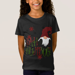 Bah Humbug Gnome Red Plaid Grumpy Holiday Christma T-Shirt